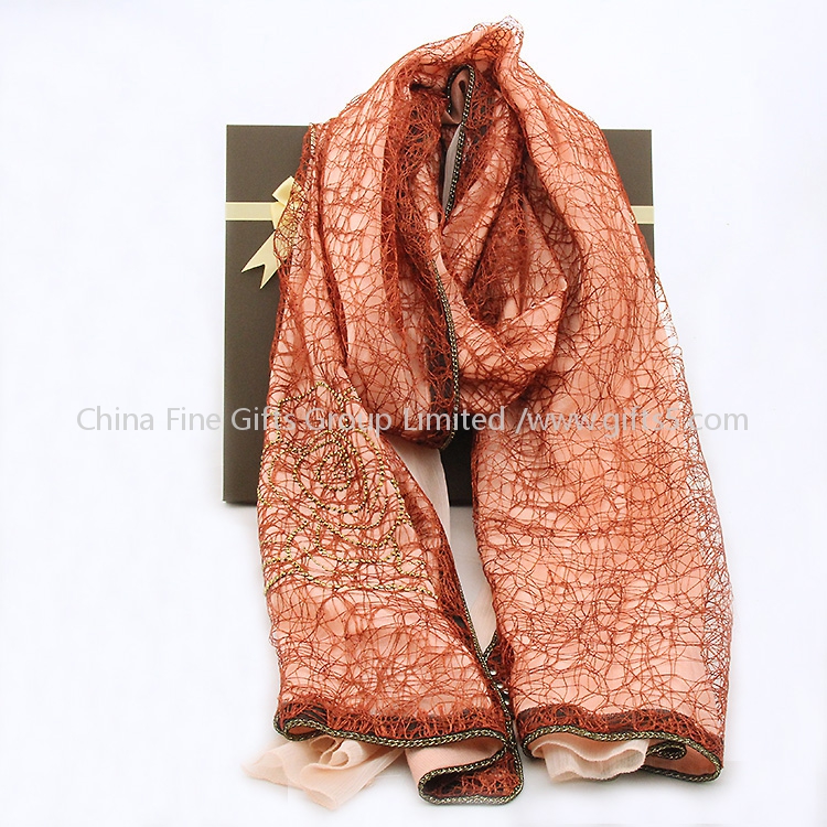 High quality unique lady scarf for wedding gift