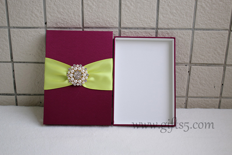 High end purple silk boxes,silk wedding invitation boxes wholesale