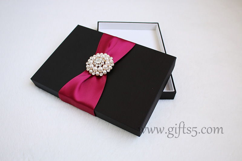 Elegant Wedding invitation boxes,silk boxes for invitations